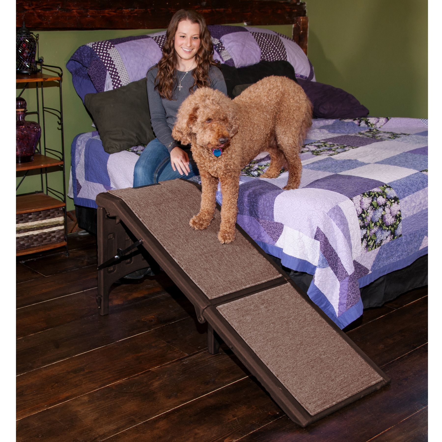 Pet Gear Extra Wide Free Standing Carpet Pet Ramp