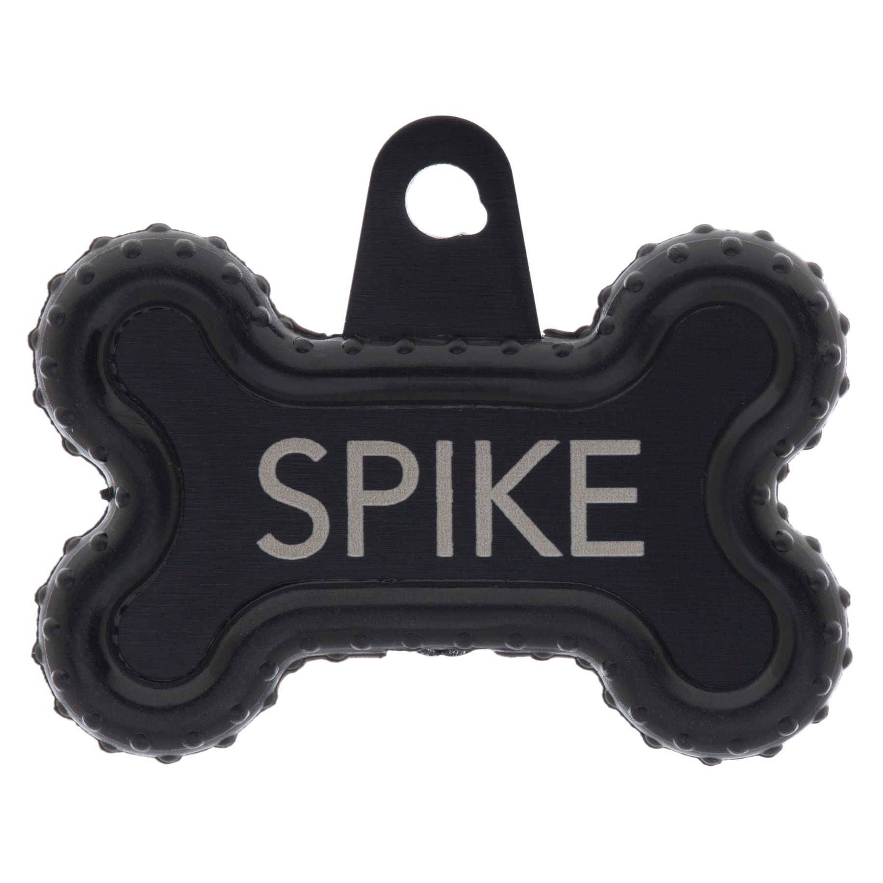 Silent Black Bone Personalized ID Tag 