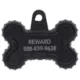 Product TagWorks® Silent Black Bone Personalized ID Tag