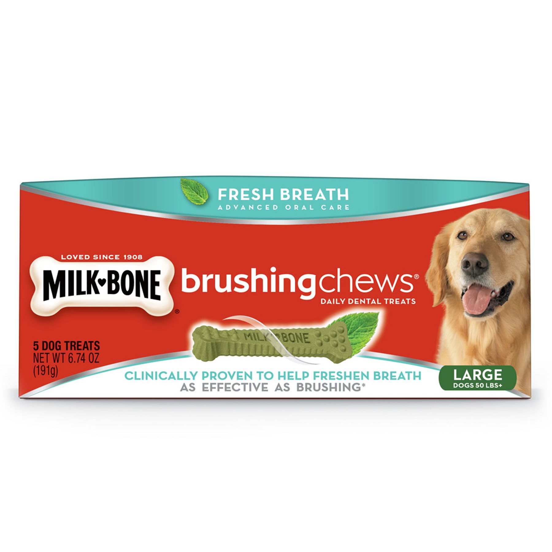 MilkBone® Brushing Chews® Dental Dog Treat Large dog Dental Treats