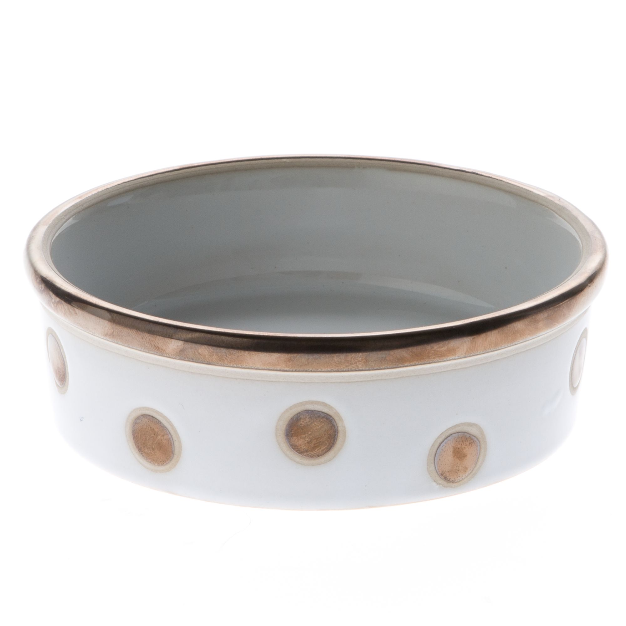 Top Paw® Ceramic Dot Dog Bowl dog Food & Water Bowls PetSmart