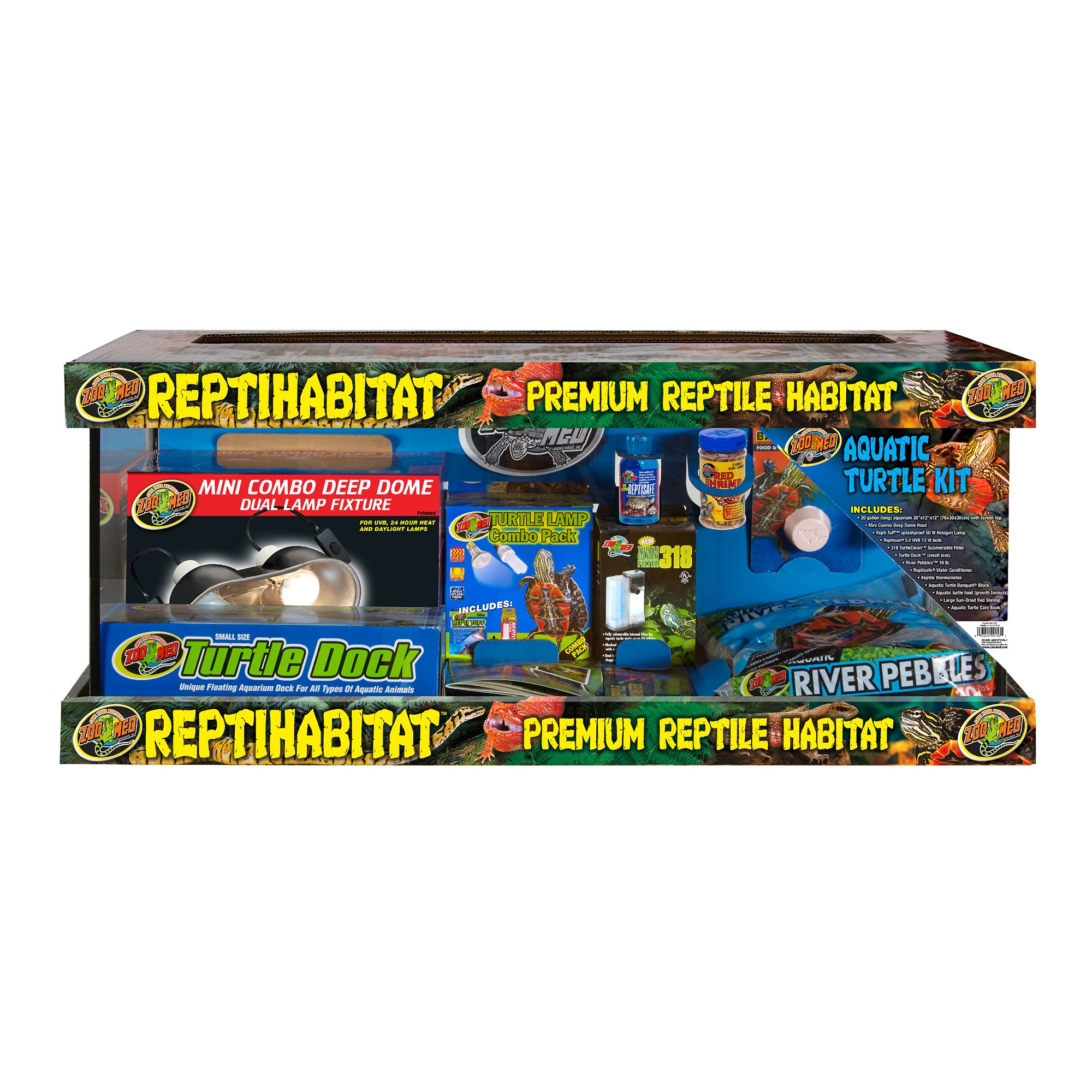 Zoo Med ReptiHabitat Aquatic Turtle Kit 20 Gallon