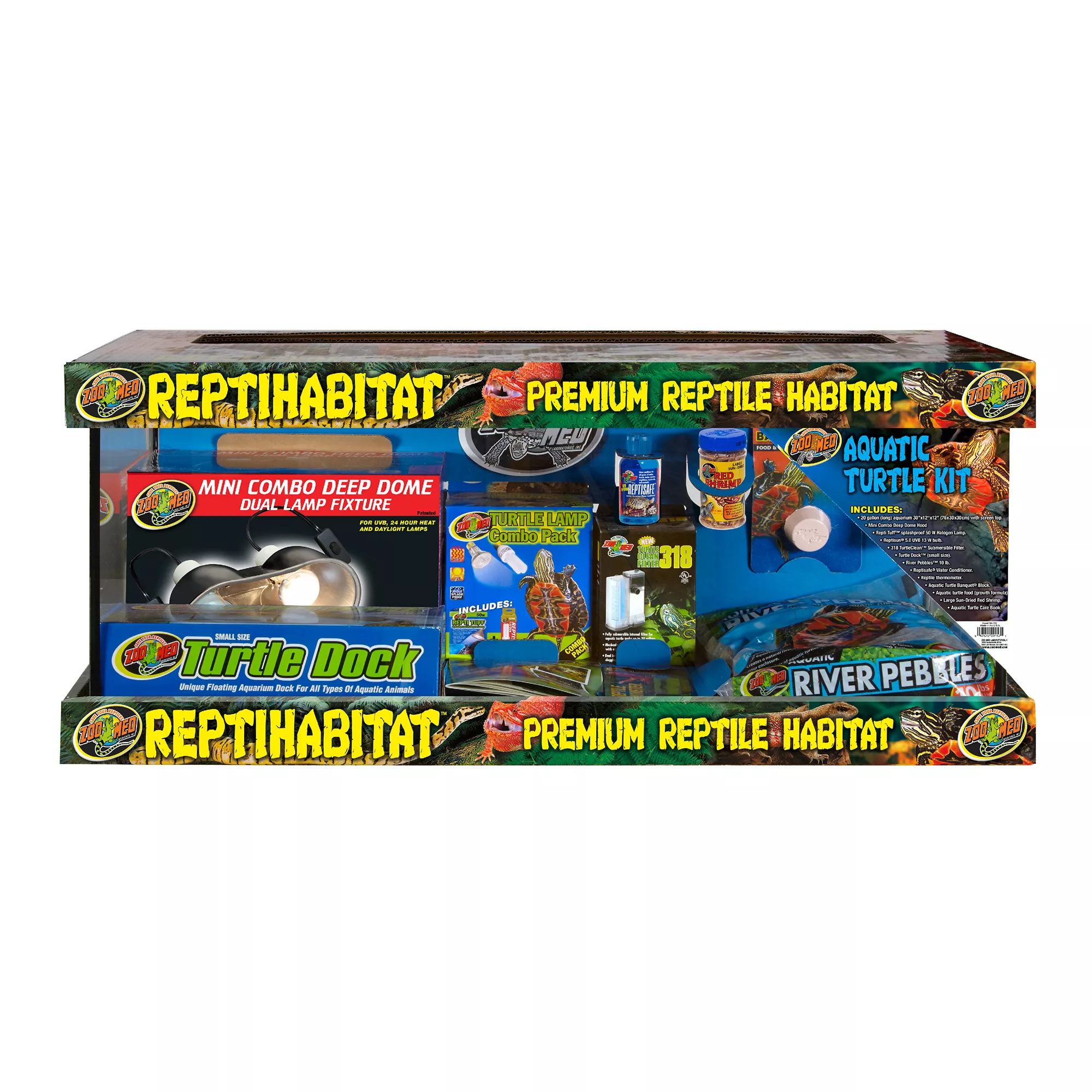 Zoo Med ReptiHabitat Aquatic Turtle Kit, 20 Gallon