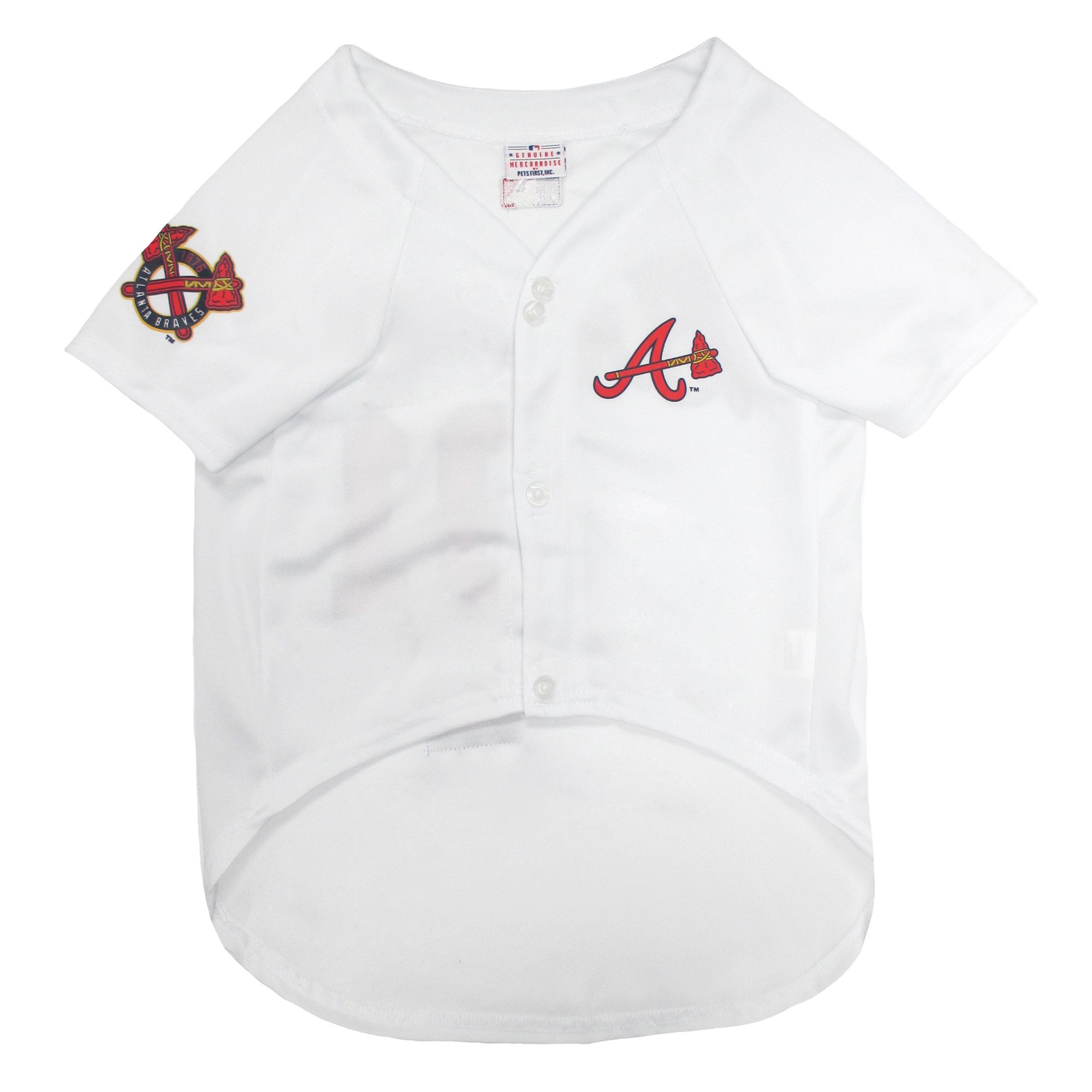 atlanta braves pet jersey