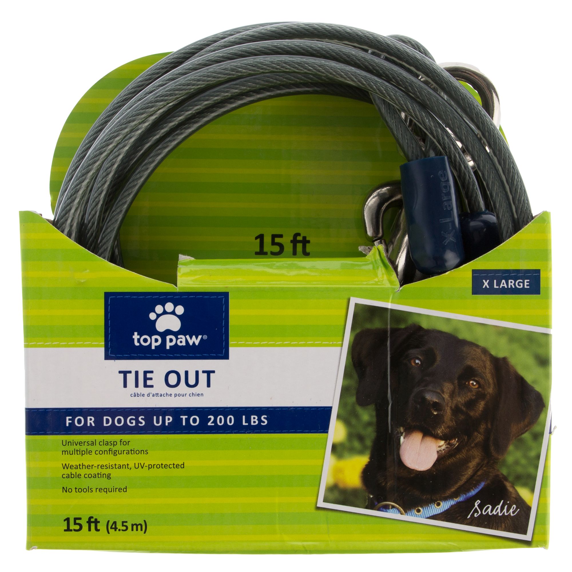 Tie shop out collar