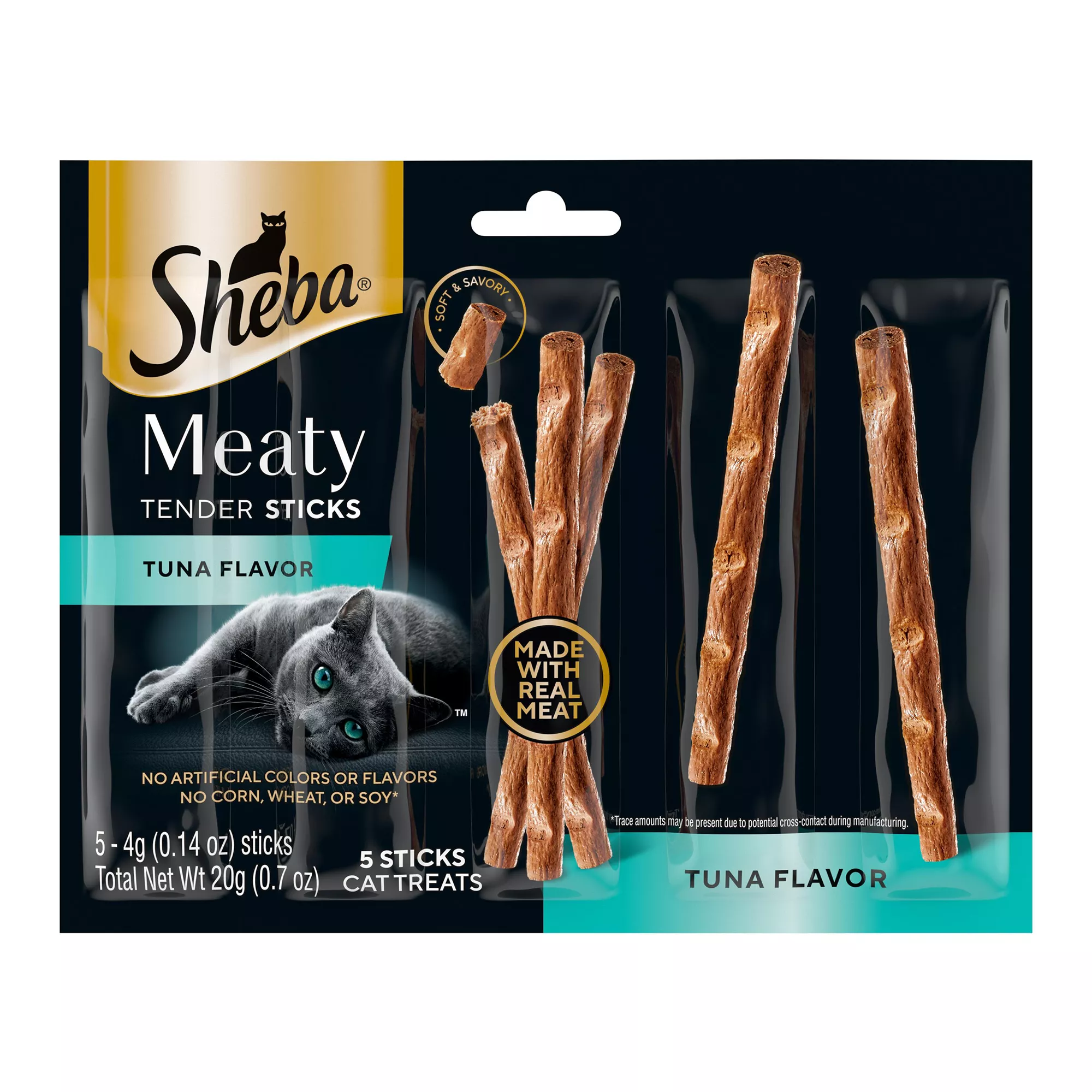 Sheba® Meaty Tender Sticks Adult Cat Treats - Soft & Savory, Tuna