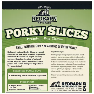 Product Redbarn Naturals Porky Slices Dog Treat