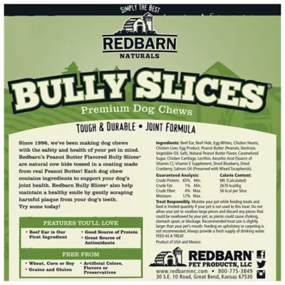 Product Redbarn Naturals Bully Slices Dog Treat - Peanut Butter