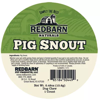 Product Redbarn Naturals Pig Snout Dog Treat