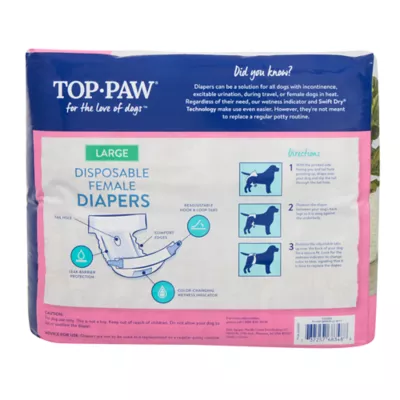 Product Top Paw Disposable Diapers 30 Pack