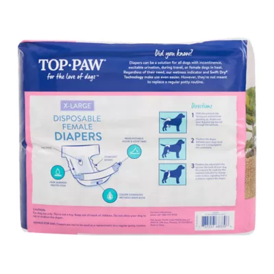 Product Top Paw Disposable Diapers 30 Pack