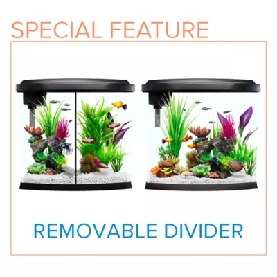 Top Fin Split Bowfront Aquarium 5 Gallon