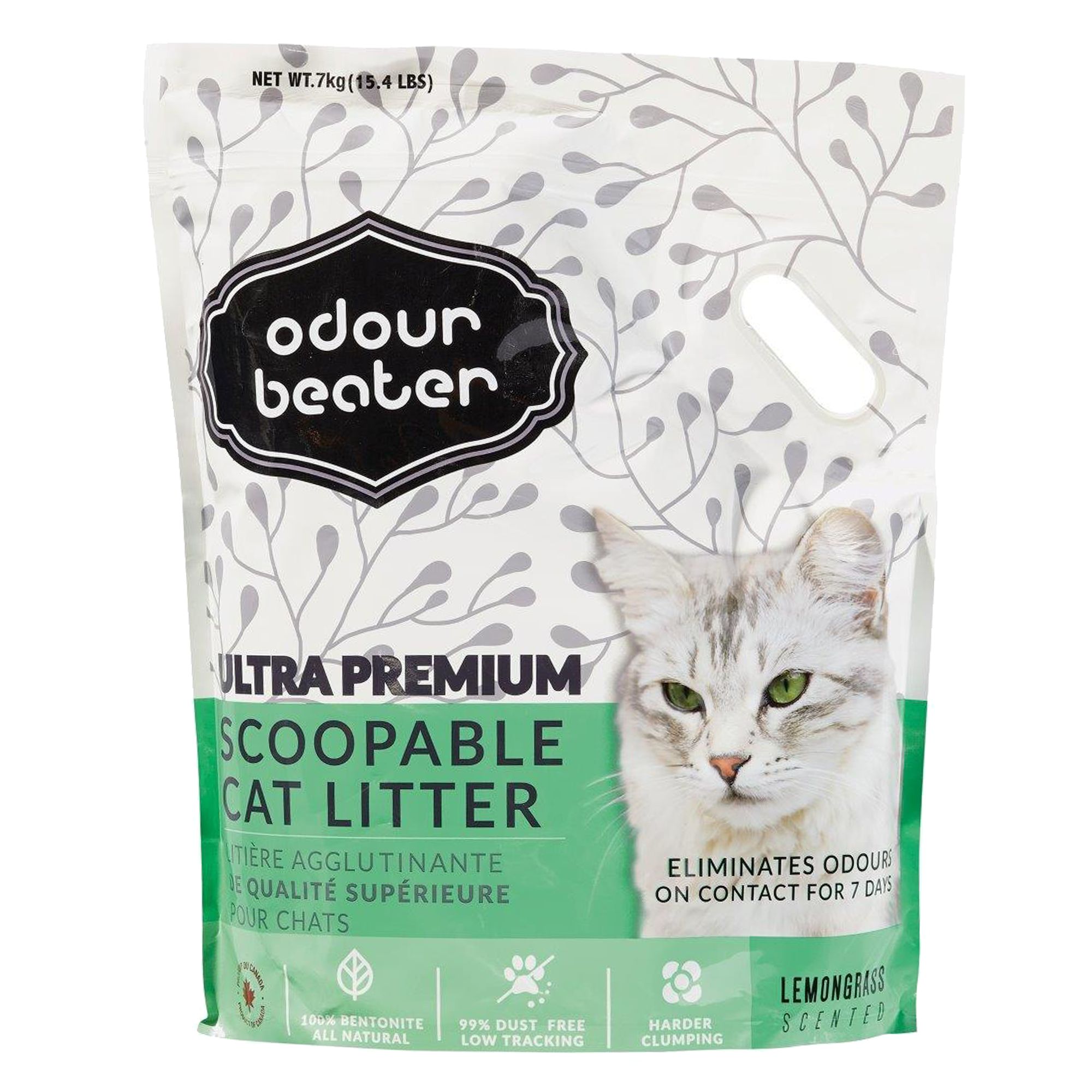 Odour Beater Ultra Premium Cat Litter Scoopable, Lemongrass Scent