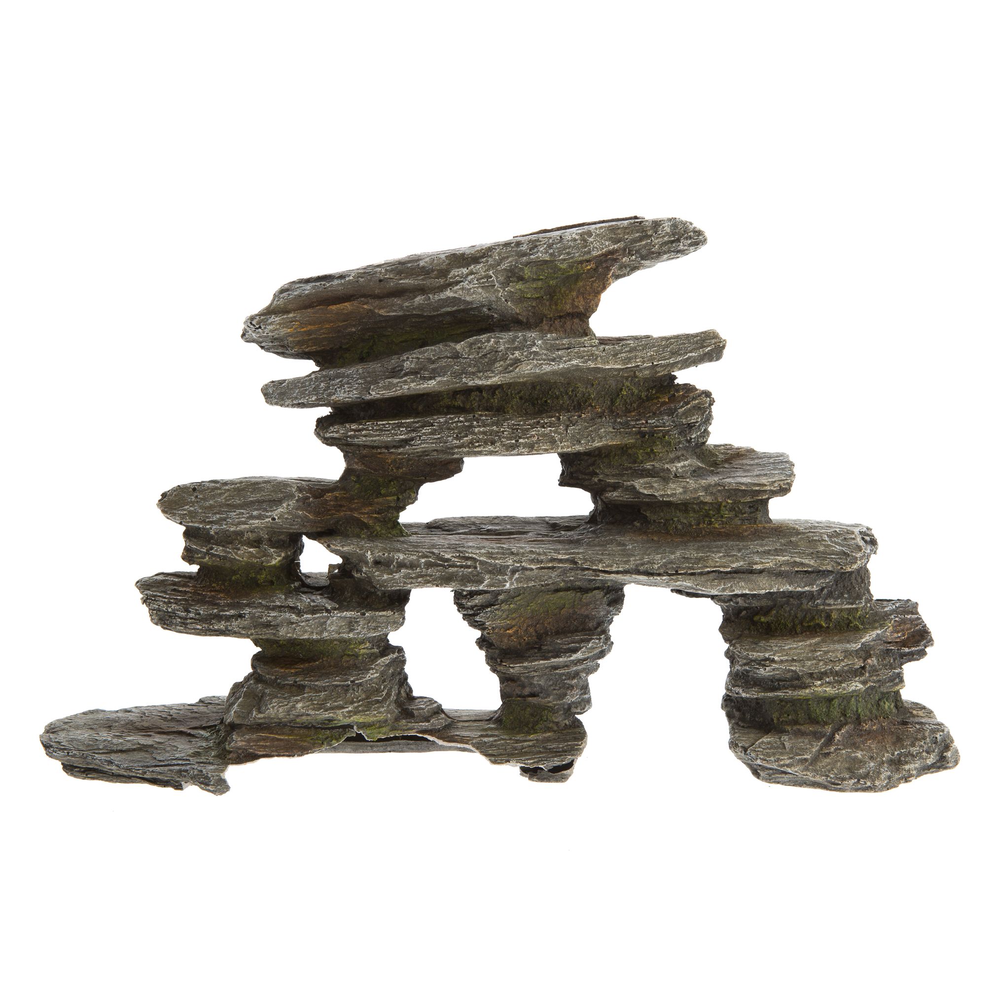 Top Fin Gray Stacked Rock Aquarium Ornament