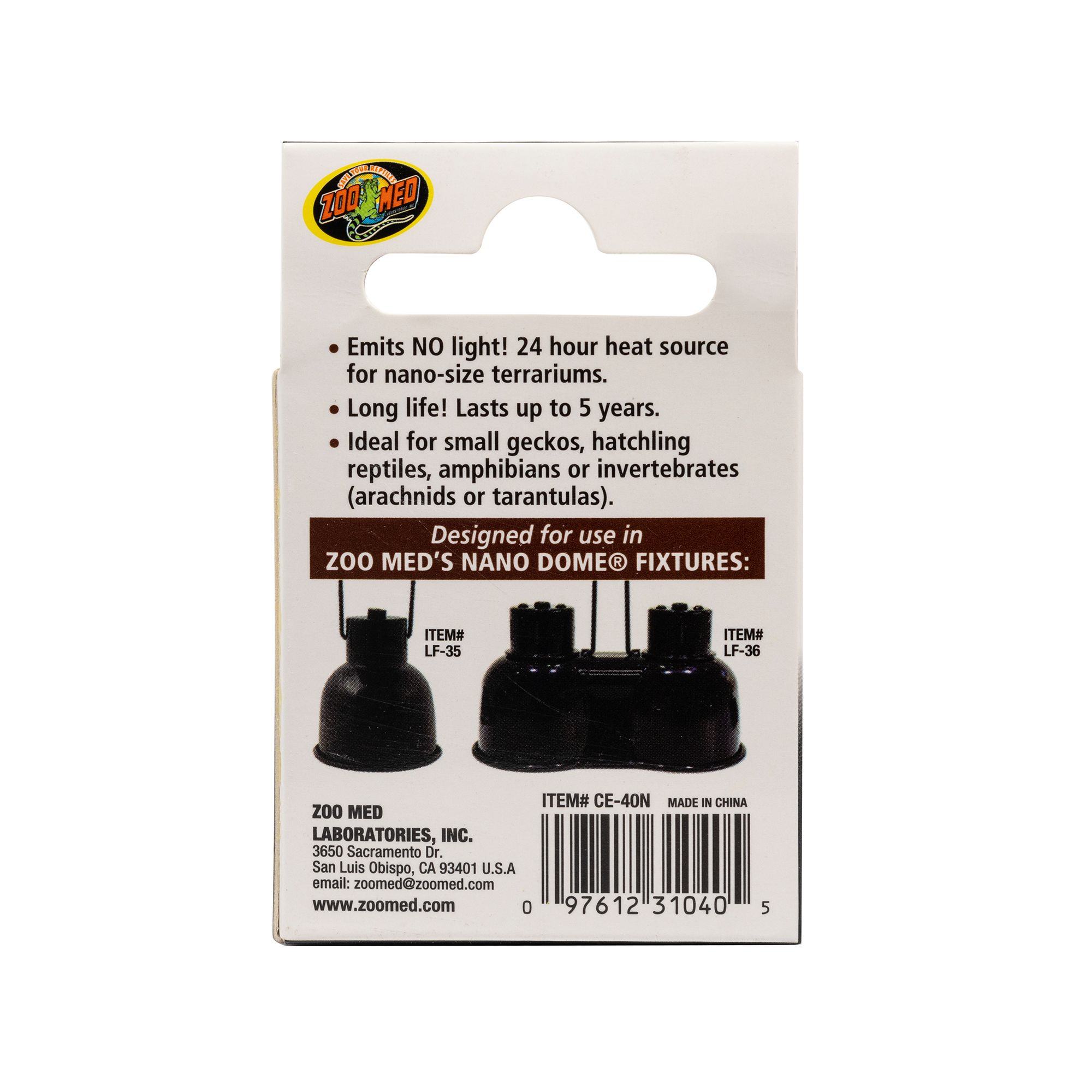 Zoo Med Reptile Nano Ceramic Heater Emitter No - Light Terrarium Heater - thumbnail 3