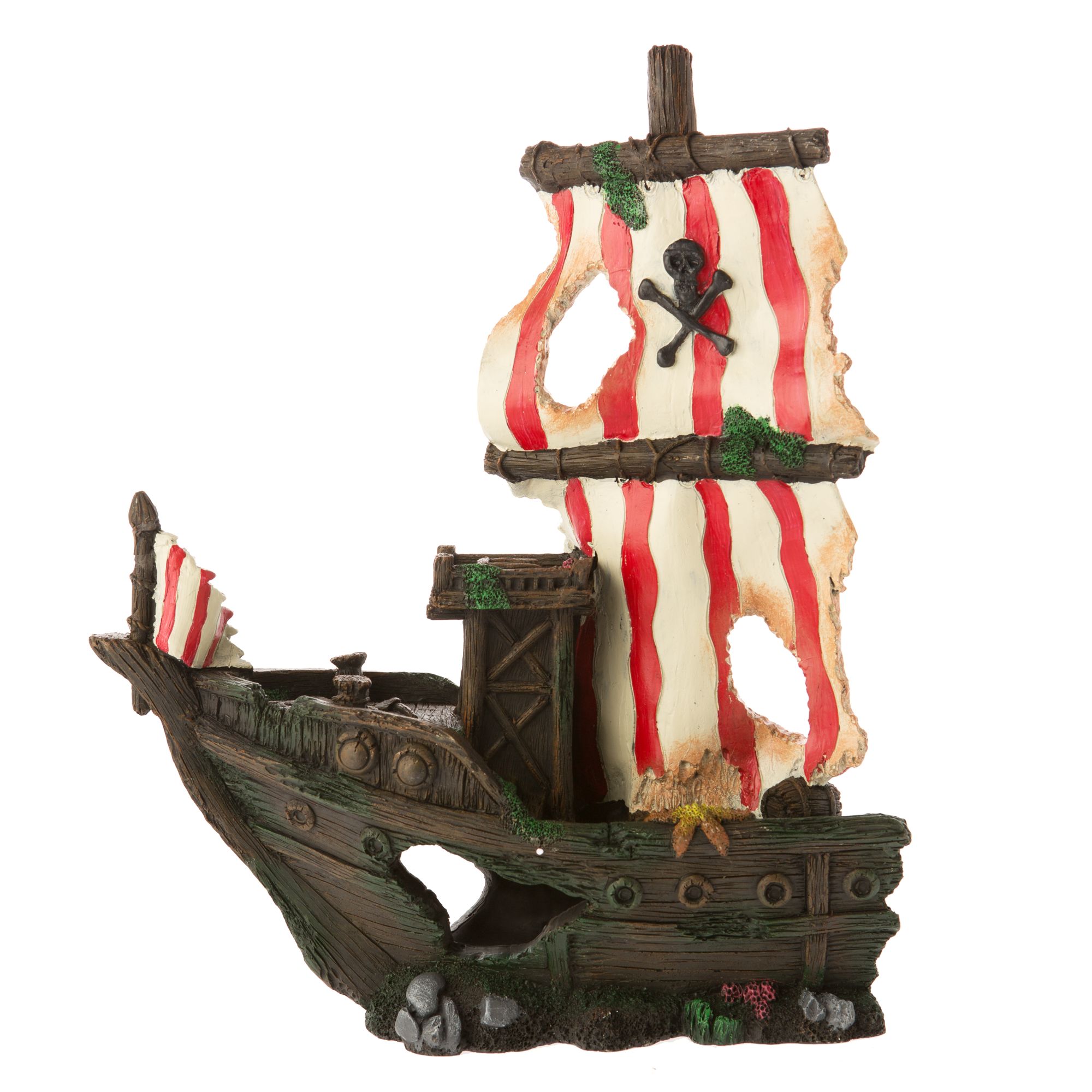 sunken pirate ship aquarium decoration