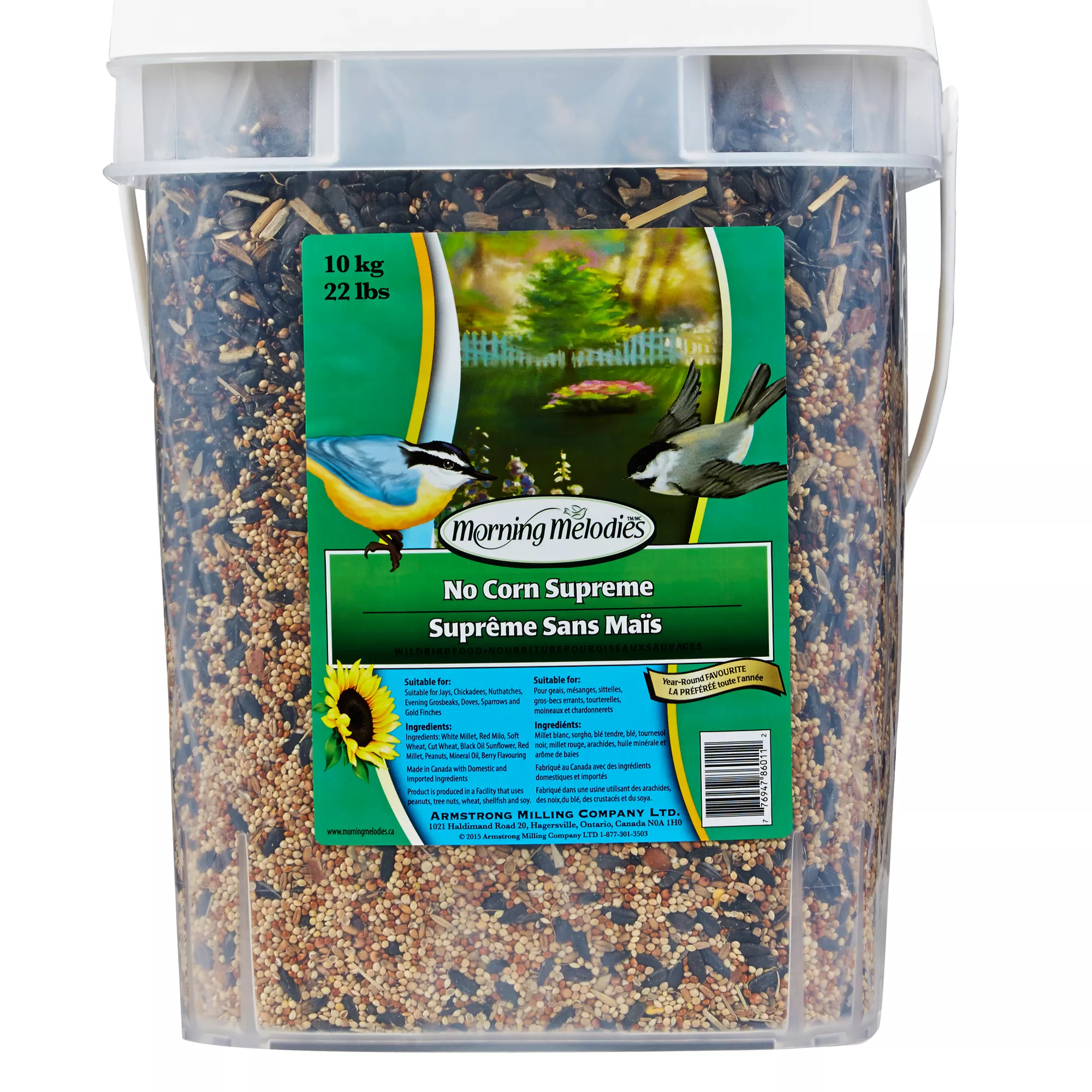 Morning Melodies&trade; No Corn Supreme Pail Wild Bird Food