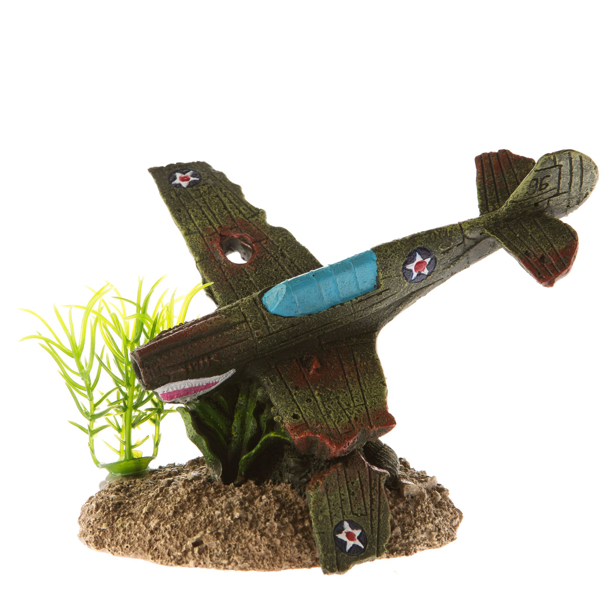 Top Fin® Fighter Plane Aquarium Ornament | fish Ornaments ...