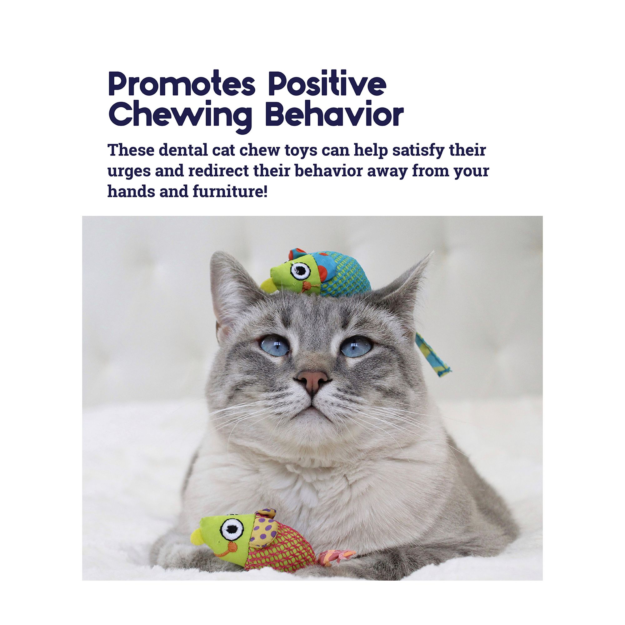 Catstages Catnip Chew Mice Cat Toy - thumbnail 4