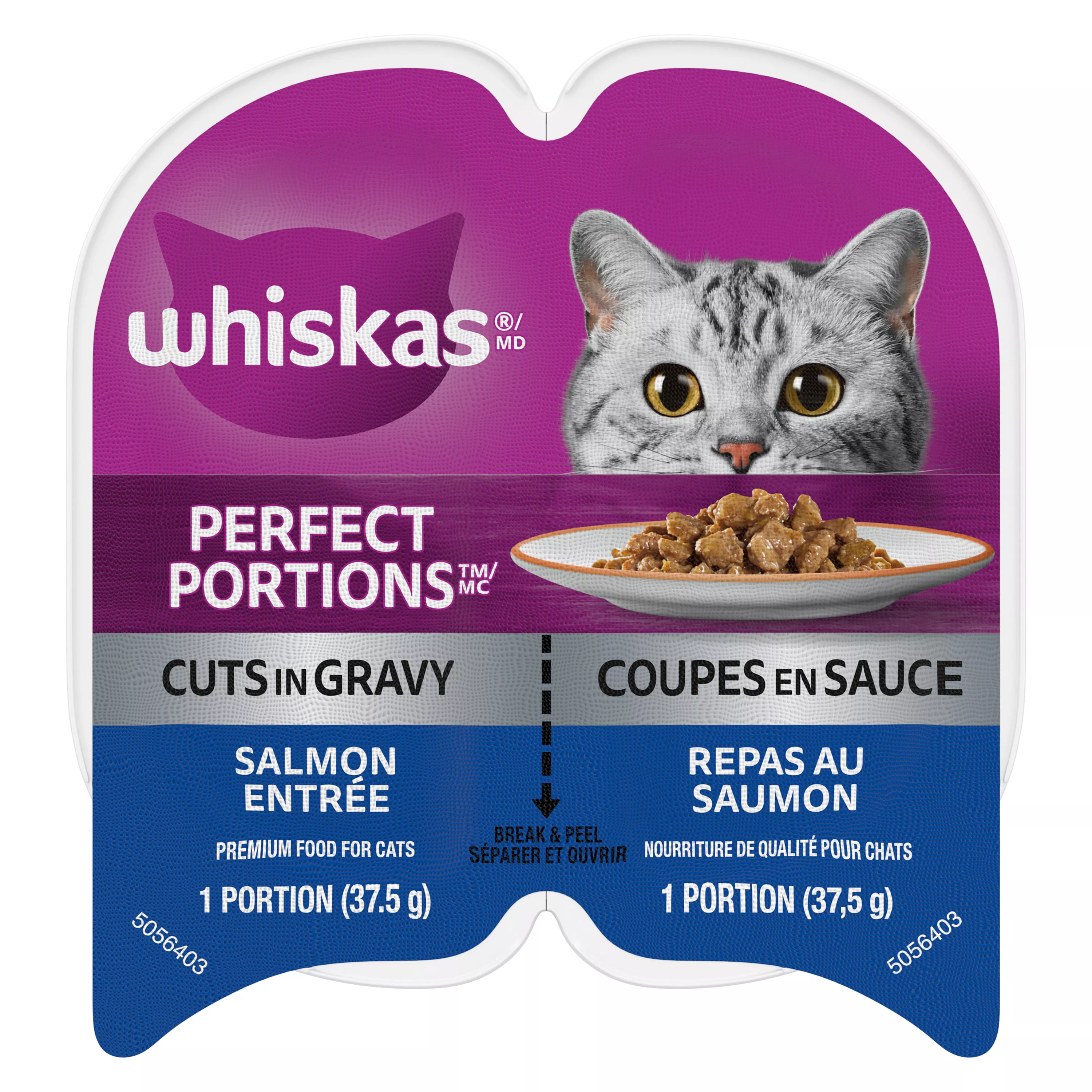 Whiskas Perfect Portions Adult Wet Cat Food Cuts In Gravy Salmon Entrée