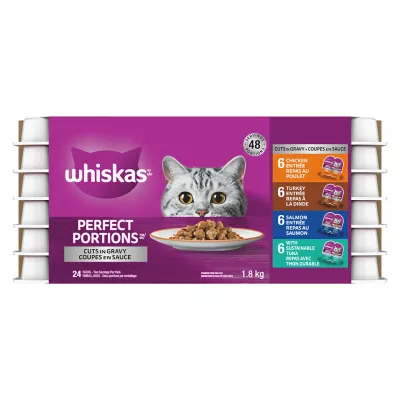 Product WHISKAS® Perfect Portions Tray Variety Cat Food - 24pk