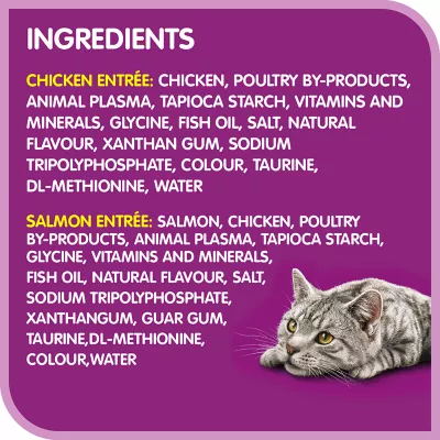 Product WHISKAS® Perfect Portions Cat Food - 12 Pack, Cuts in Gravy Chicken & Salmon Entrees