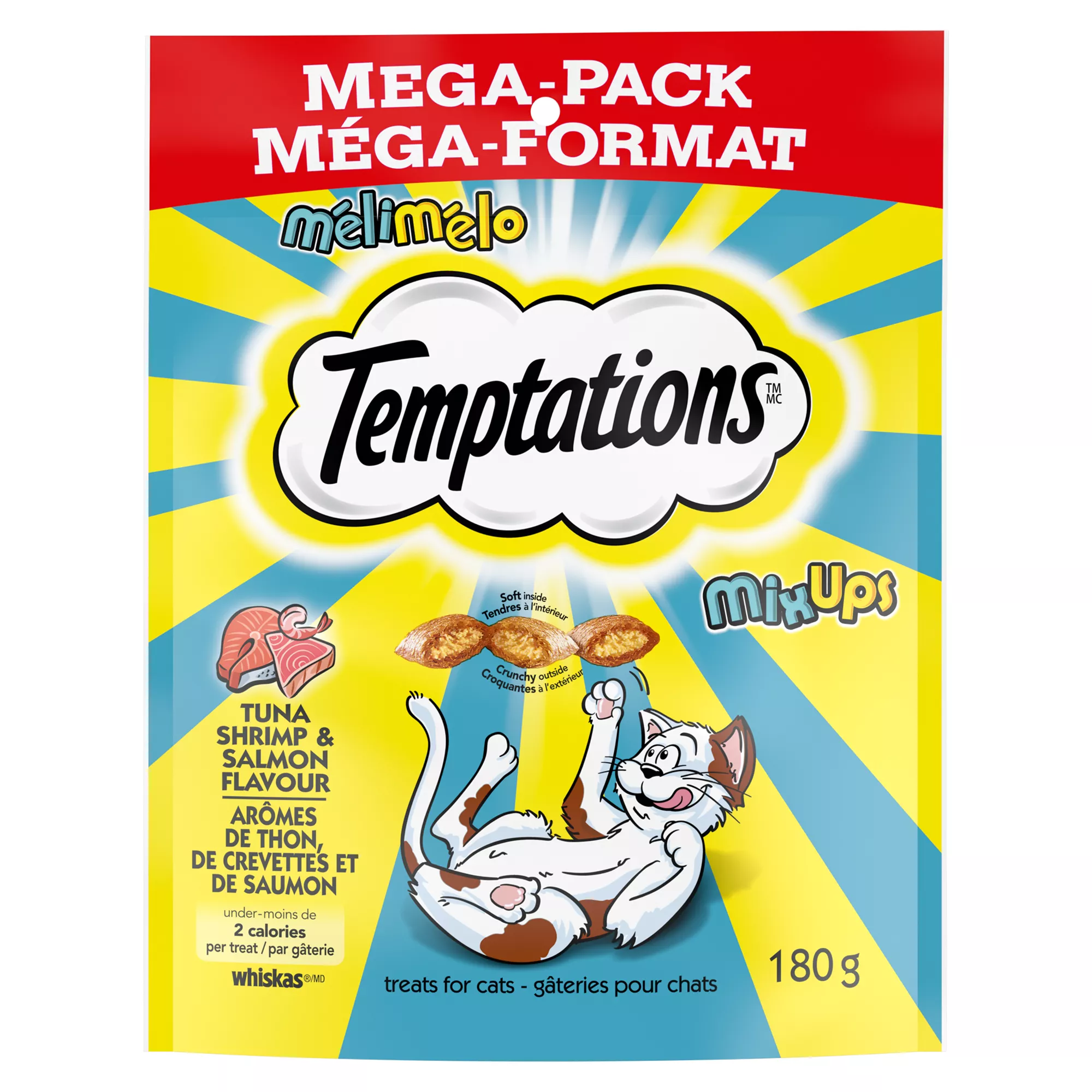 Temptations&trade; Mix-Ups Adult Cat Treats - Tuna, Salmon & Shrimp Flavour