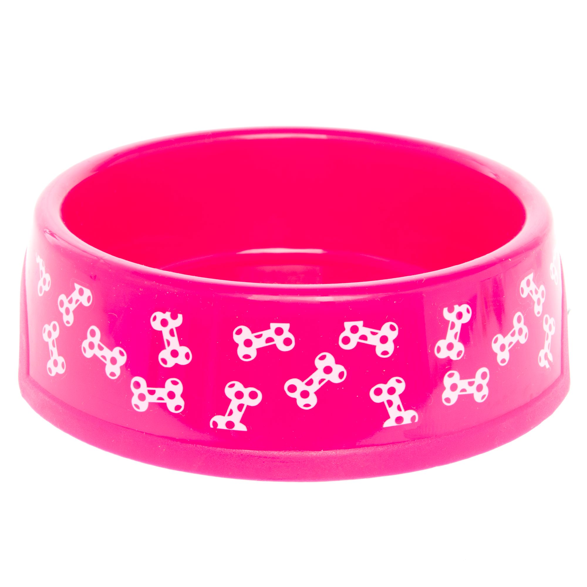 pink dog dish