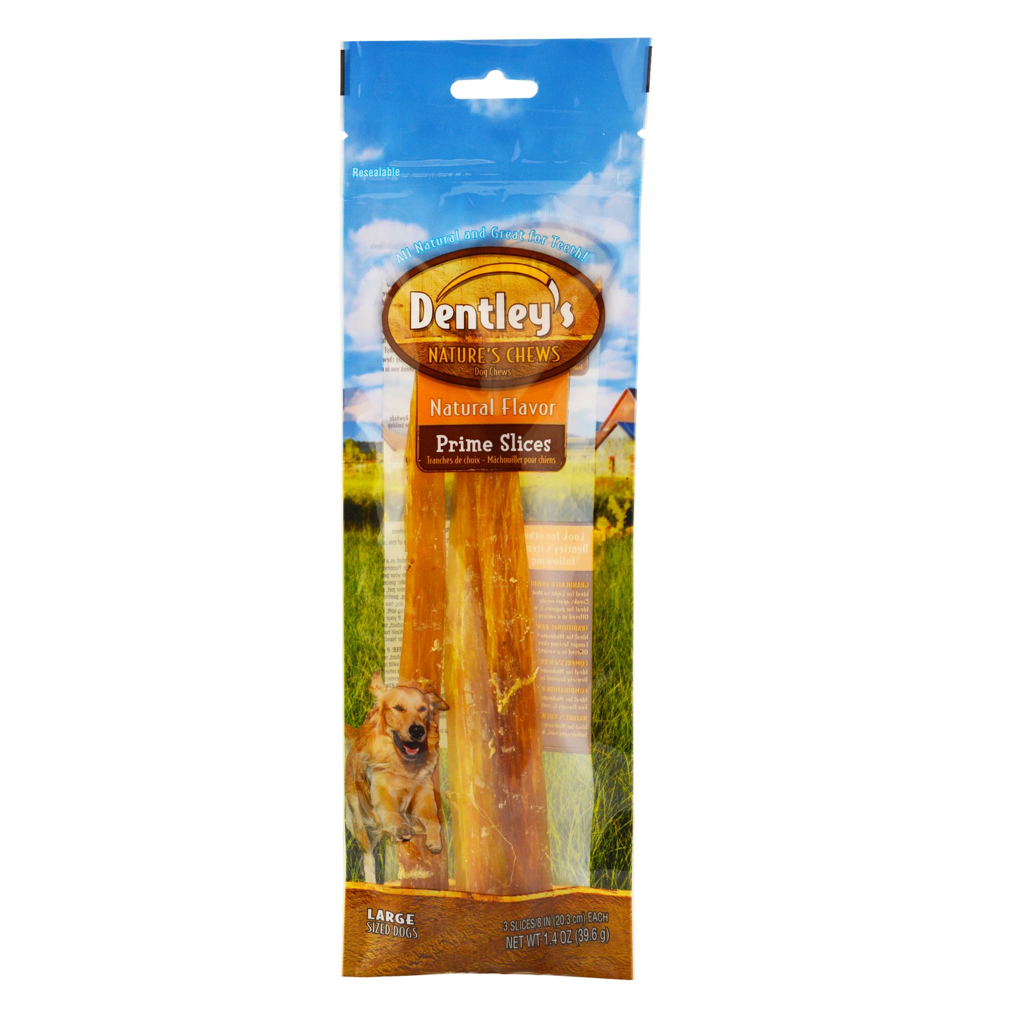 dentley's nature's chews stuffed bone dog treat