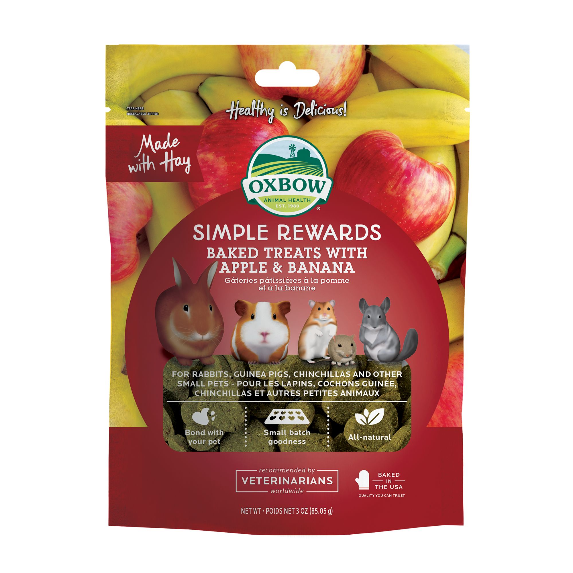 Oxbow Apple Banana Simple Rewards Baked Treats