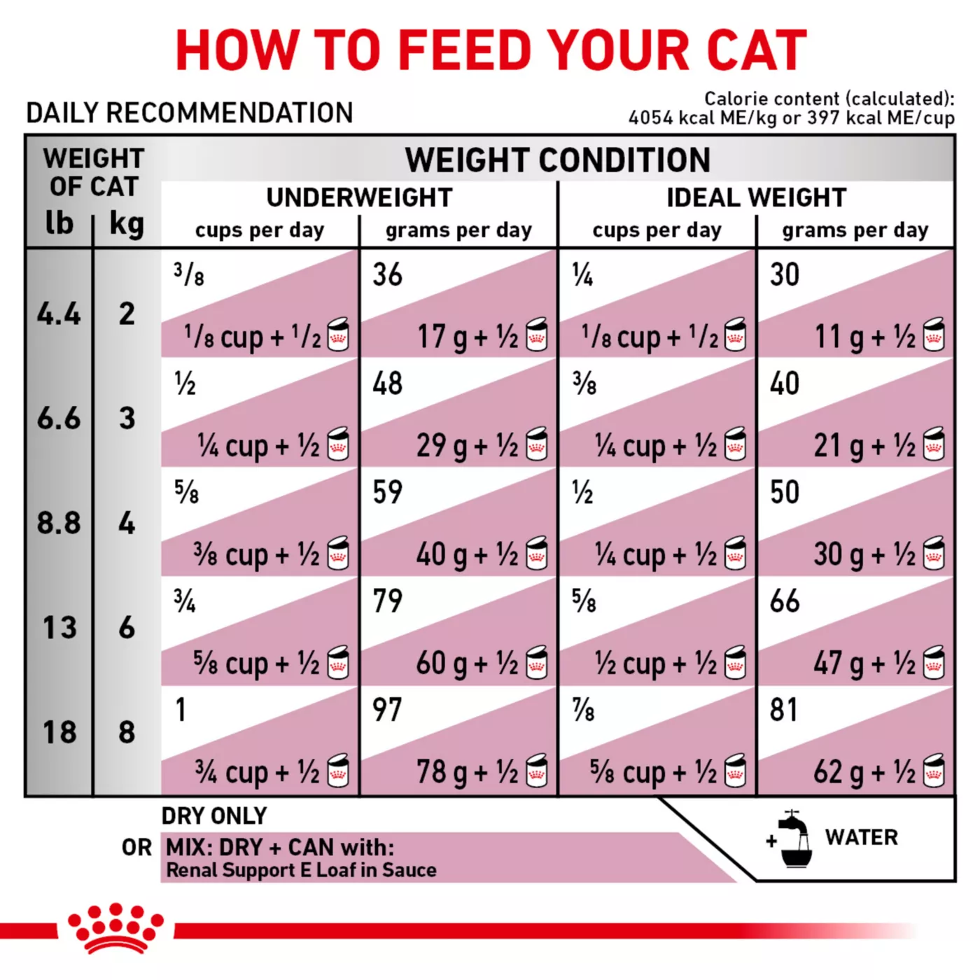 Royal canin feeding guide shops