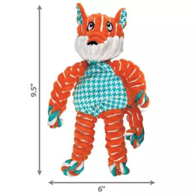 KONG® Floppy Knots Fox Dog Toy - Squeaker & Rope Toy - Image 3