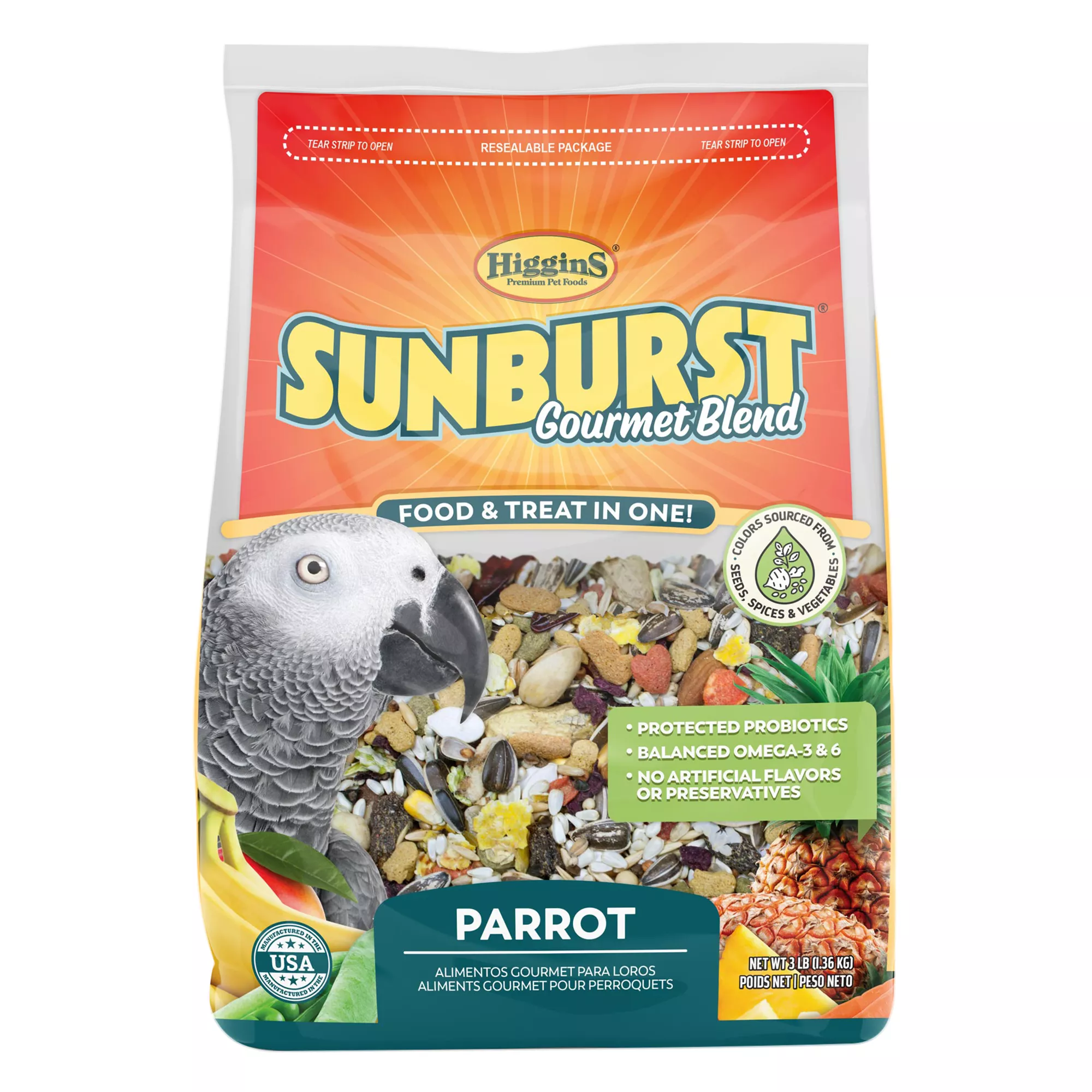 Higgins Sunburst Gourmet Blend Parrot Food