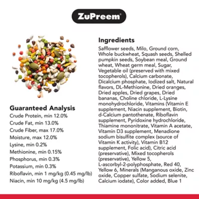 Product Zupreem® Sensible Seed Medium Bird Food Mixer