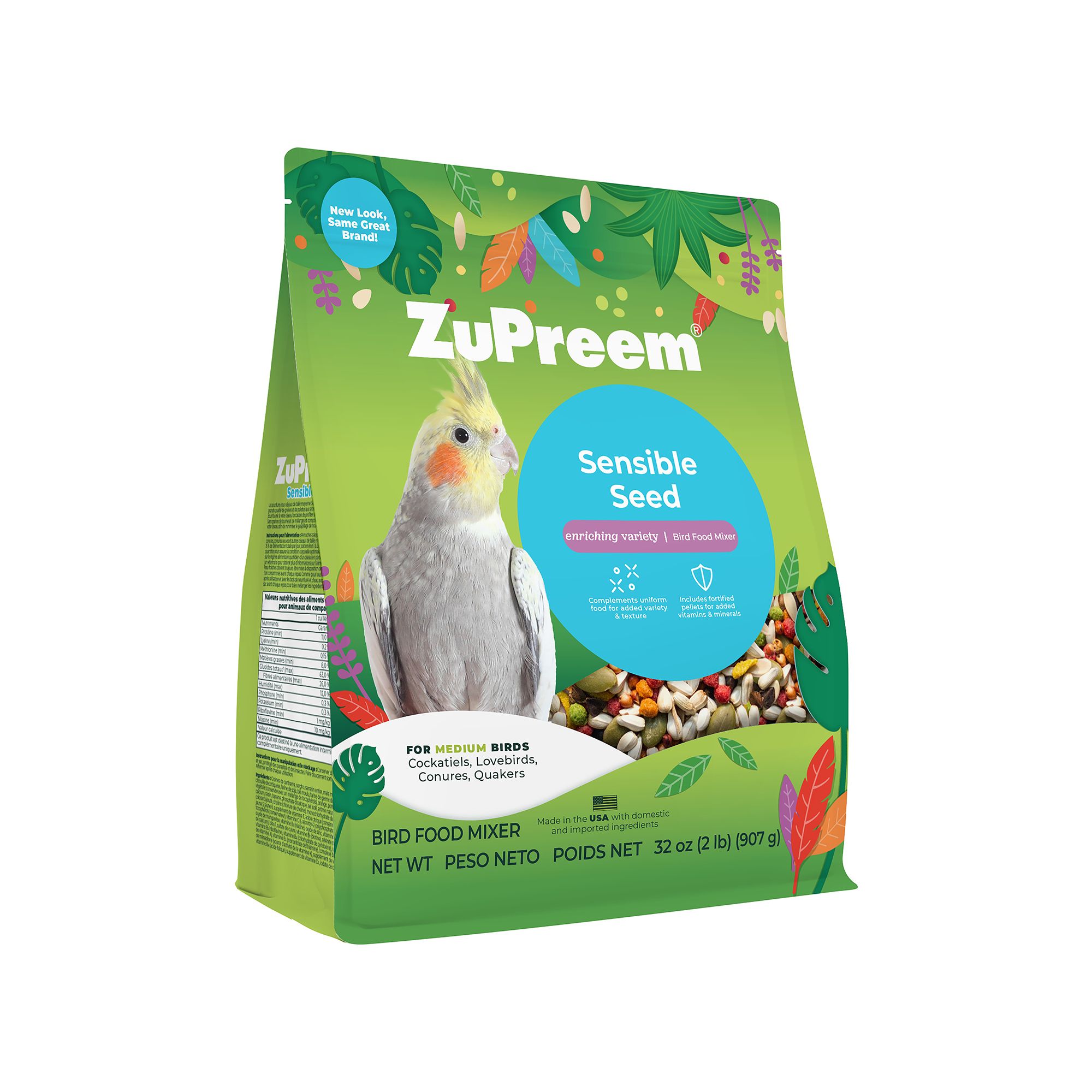 Zupreem® Sensible Seed Medium Bird Food Mixer - Seed Blend - thumbnail 4