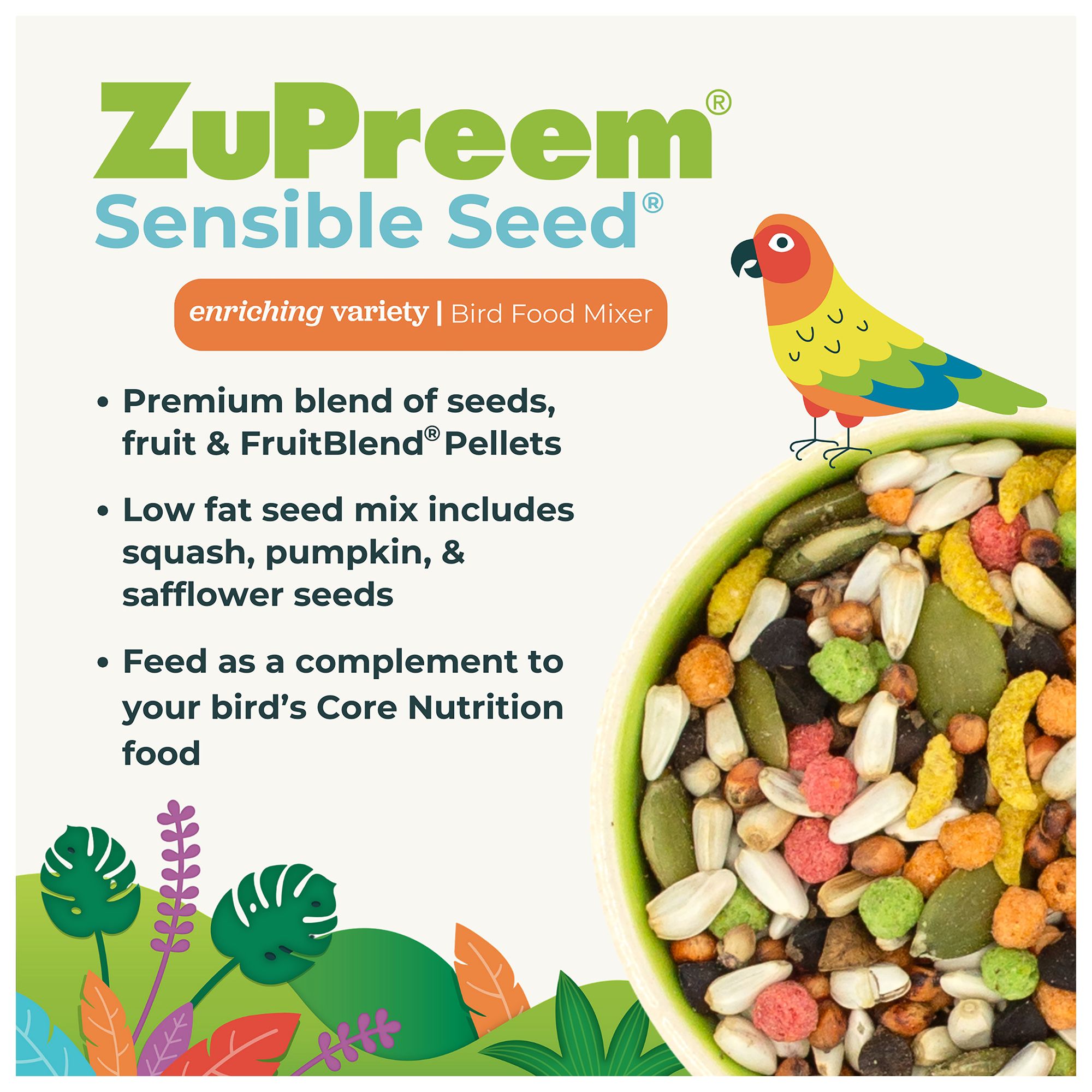 Zupreem® Sensible Seed Medium Bird Food Mixer - Seed Blend - thumbnail 6