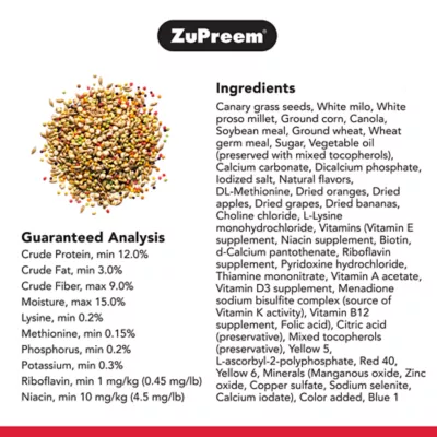 Product ZuPreem® Sensible Seed Small Bird Food Mixer