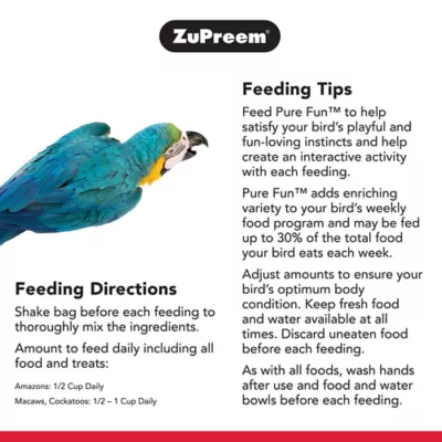 Product ZuPreem® Pure Fun Enriching Variety Mix Large Bird Food Mixer