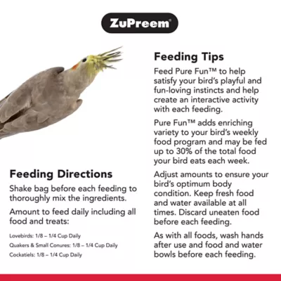 Product ZuPreem® Pure Fun Enriching Variety Mix Medium Bird Food Mixer