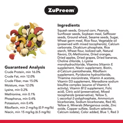 Product ZuPreem® Sensible Seed Enriching Variety Mix Large Bird Food Mixer
