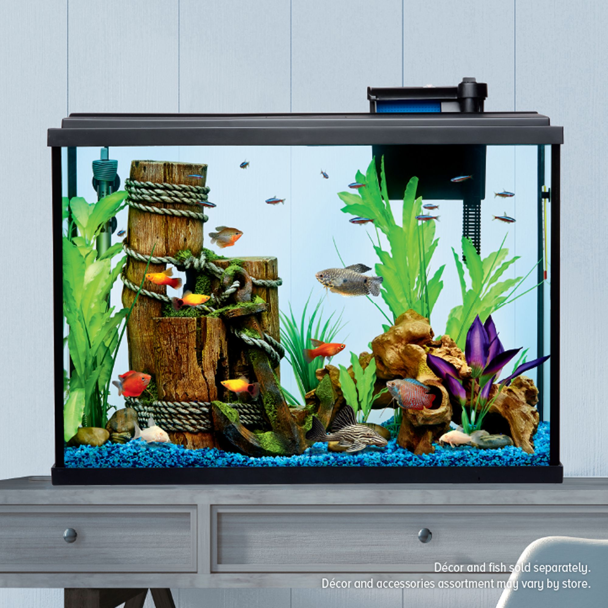 fish tank accessories needed Aquarium Decorations Plants, 9pcs Green Fish Tank Decorations Plants and Cave Rock Decoration Decor Set, Aquarium Decor Plastic Plants : Pet Supplies Engineered with waterproof MDF boards and industrial iron accents Eease 2-Pack Cute Fish Tank
