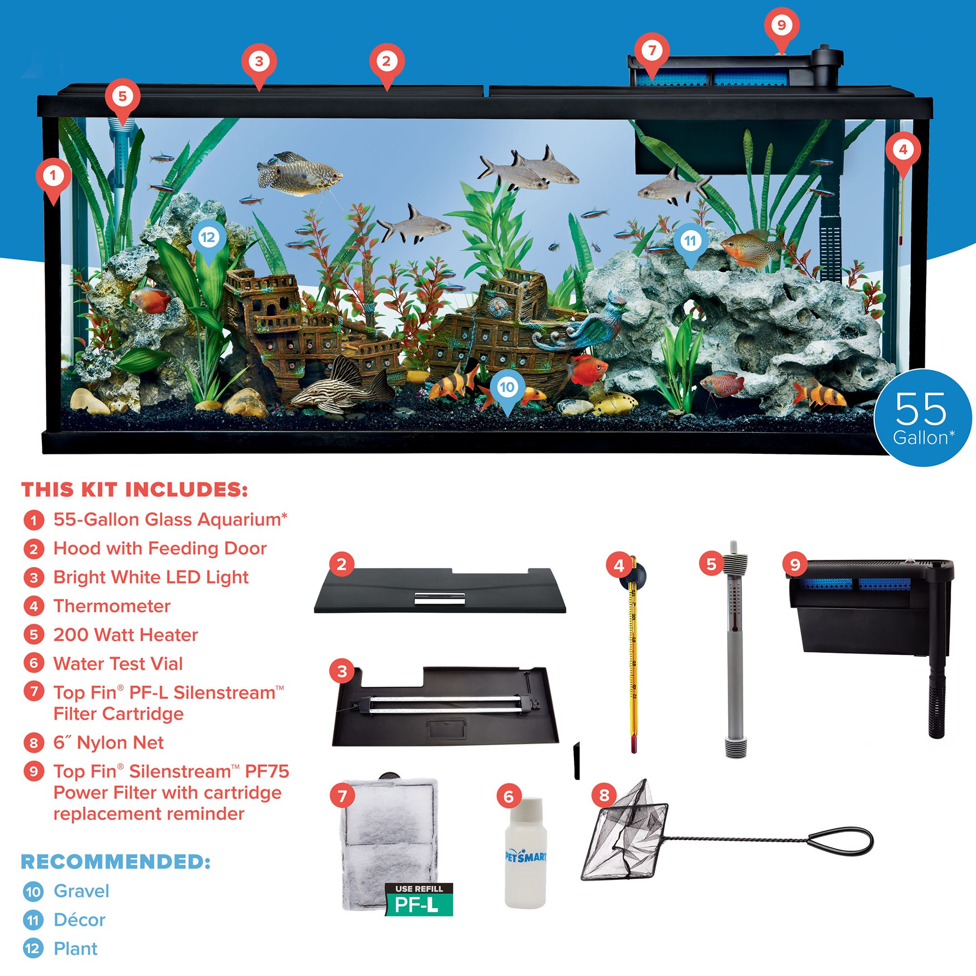 Top Fin Essentials Aquarium Starter Kit Fish Starter Kits Petsmart