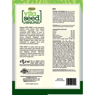 Product Higgins Vita Seed Conure and Lovebird Food