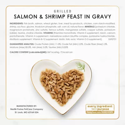 Product Purina® Fancy Feast® All Life Stages Grilled Wet Cat Food - Seafood, Variety Pack, 3 Oz, 30 Count
