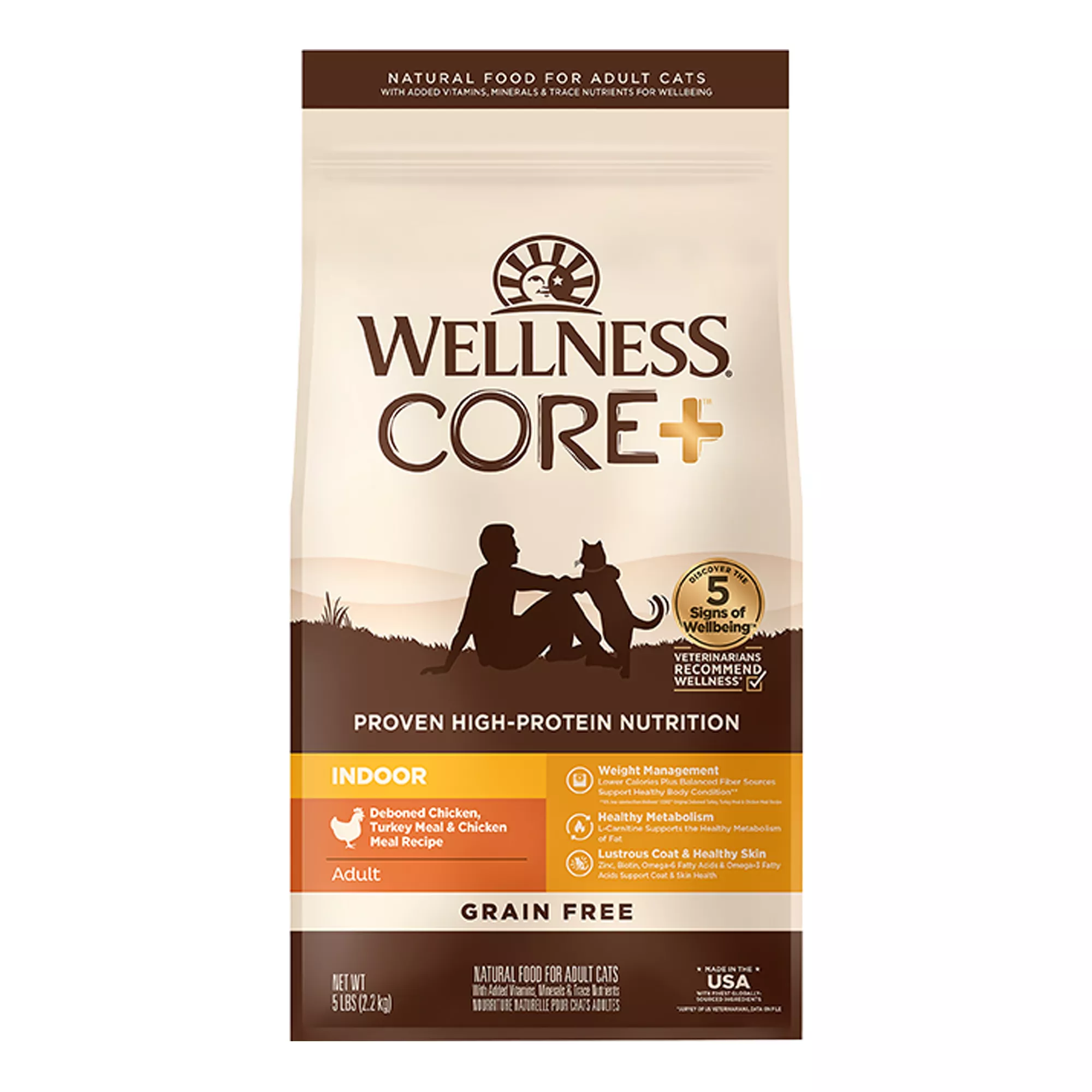 Wellness® CORE® Indoor Adult Cat Food - Natural, Grain Free, Chicken, Turkey & Chicken Meal