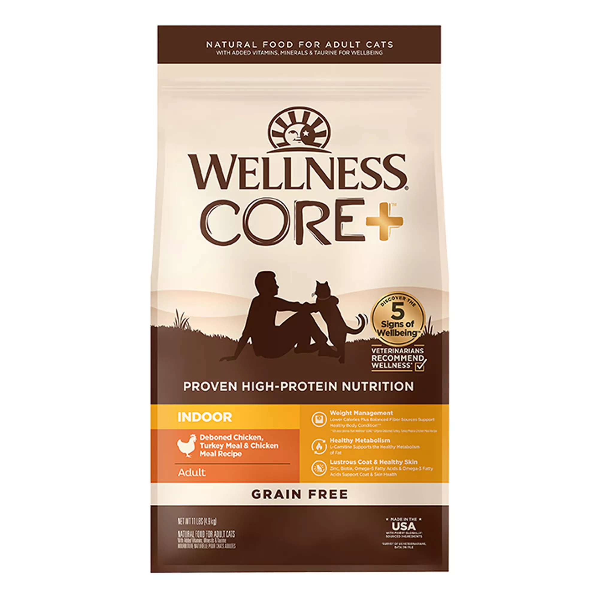 Wellness® CORE® Indoor Adult Cat Food - Natural, Grain Free, Chicken, Turkey & Chicken Meal