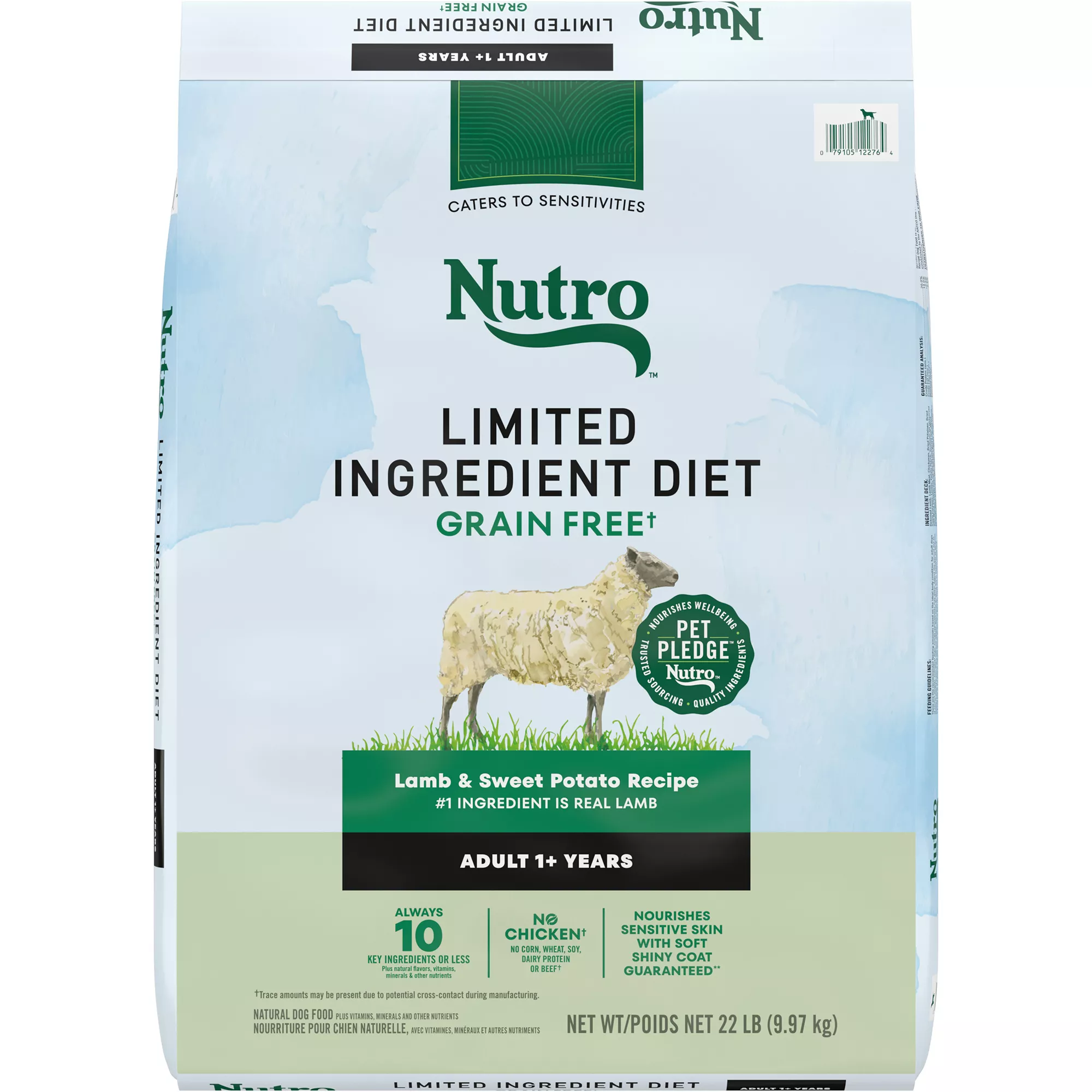 Nutro Limited Ingredient Diet Adult Dry Dog Food - Grain Free, Lamb & Sweet Potato