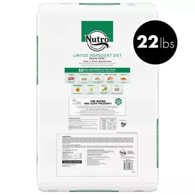 Nutro Limited Ingredient Diet Adult Dry Dog Food Grain Free Lamb Sweet Potato