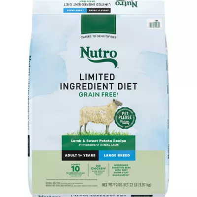 Nutro Limited Ingredient Diet Large Breed Adult Dry Dog Food Grain Free Lamb Sweet Potato