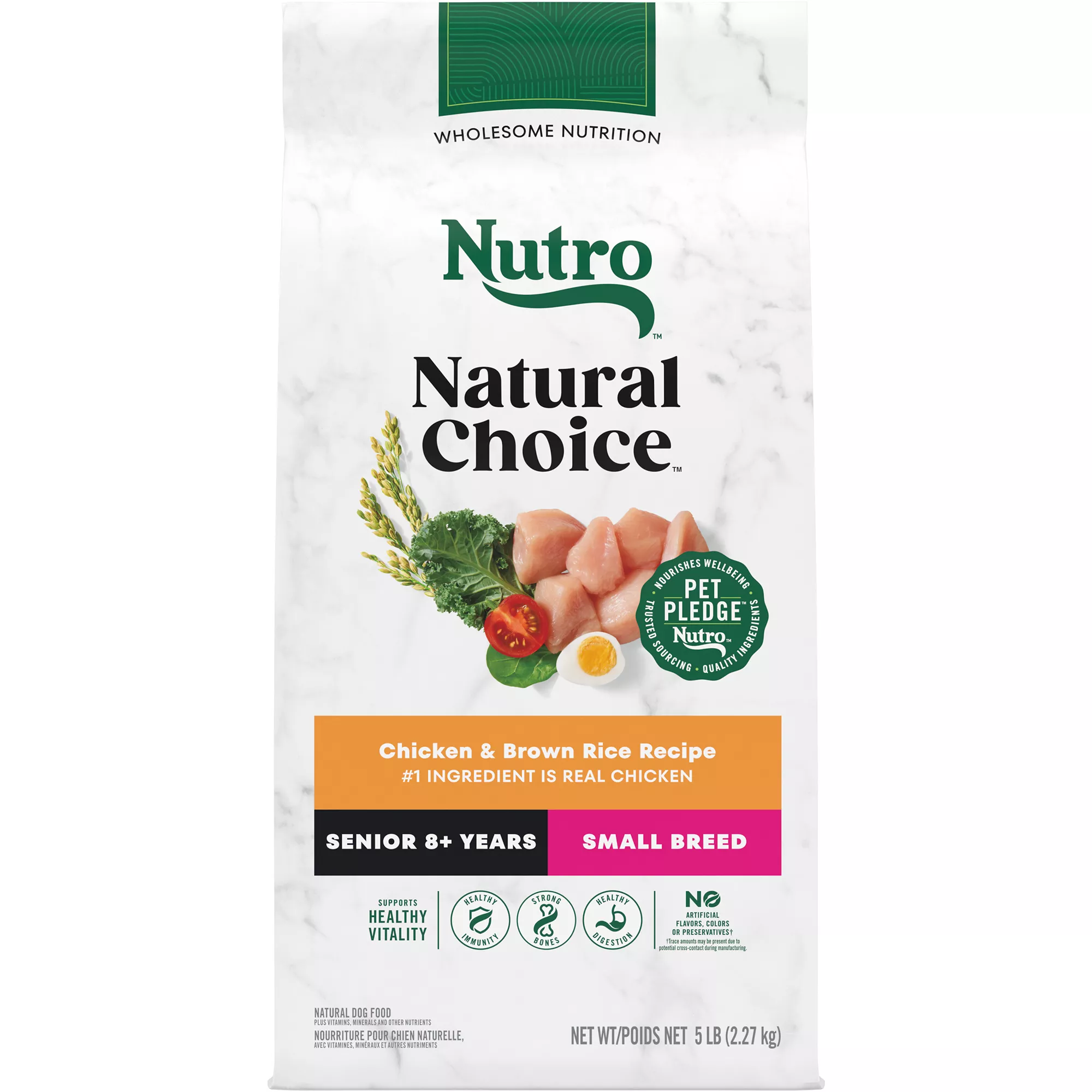 Nutro Wholesome Essentials Small Breed Senior Dry Dog Food - Non-GMO, Chicken & Brown Rice